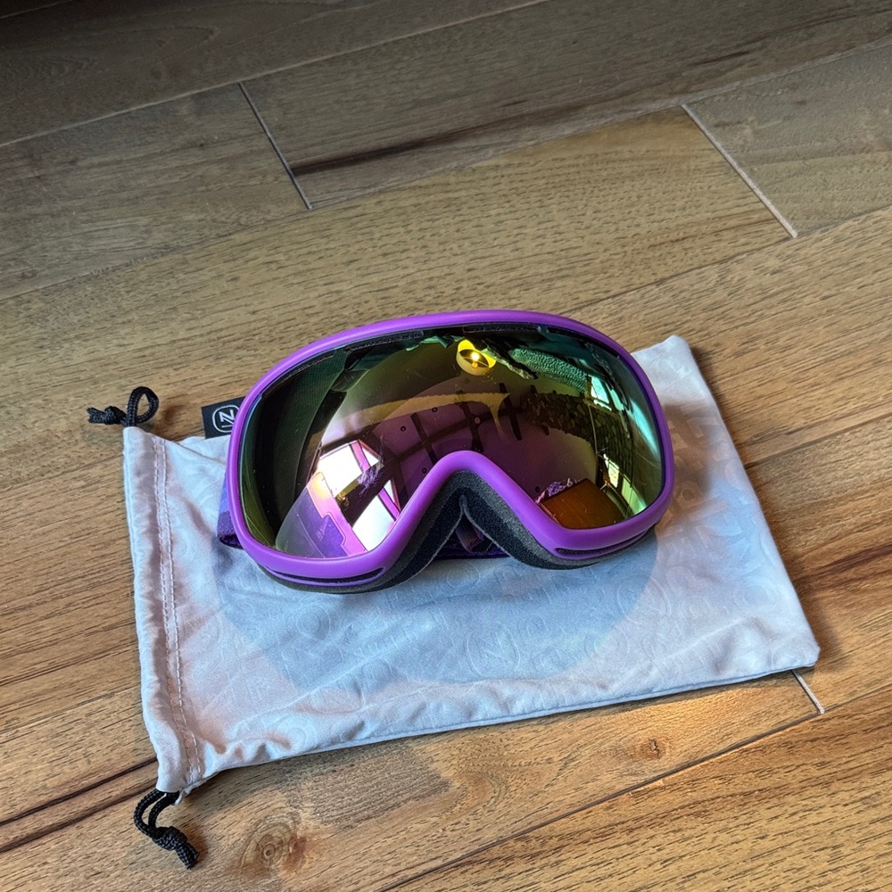 Vin Zipper Purple Ski Goggles with Reflective Lens